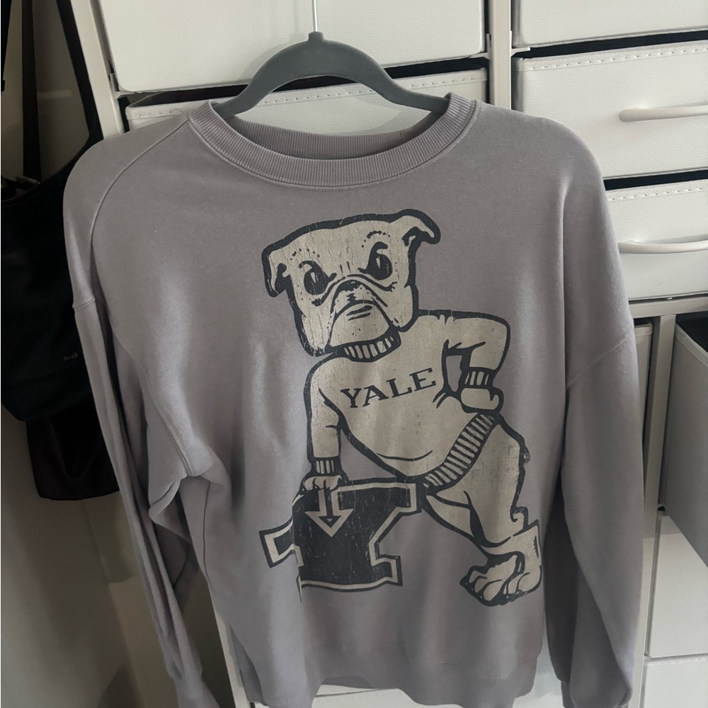 Bulldogs Gray YALE Crewneck Sweatshirt